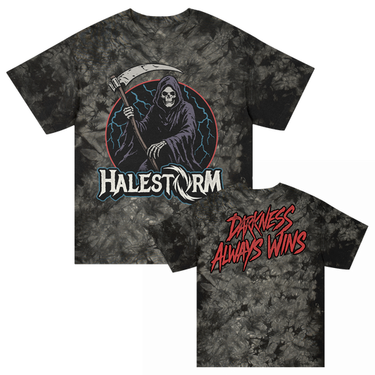 Halestorm Darkness Always Wins Dyed T-Shirt (Crystal Black)