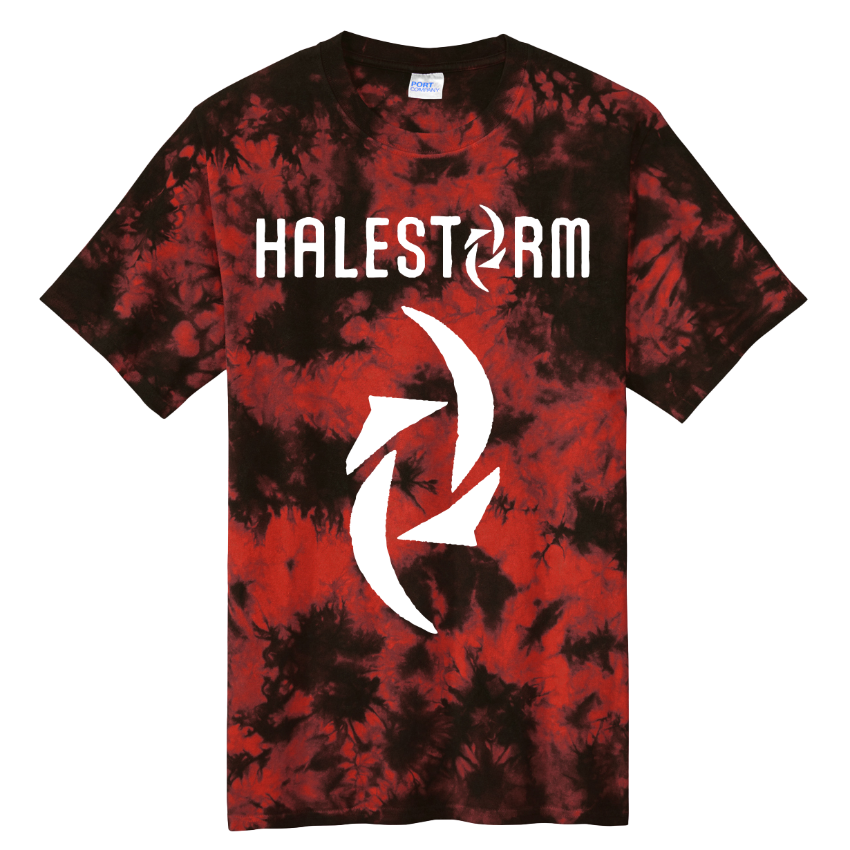 Halestorm Dyed Logo T-Shirt (Crystal Red/Black)