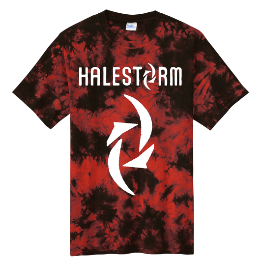 Halestorm Dyed Logo T-Shirt (Crystal Red/Black)