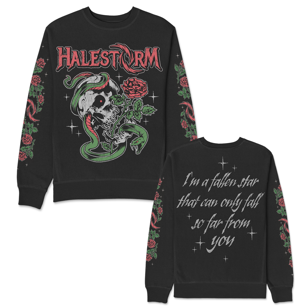 Fallen Star Crewneck Sweatshirt (Black)