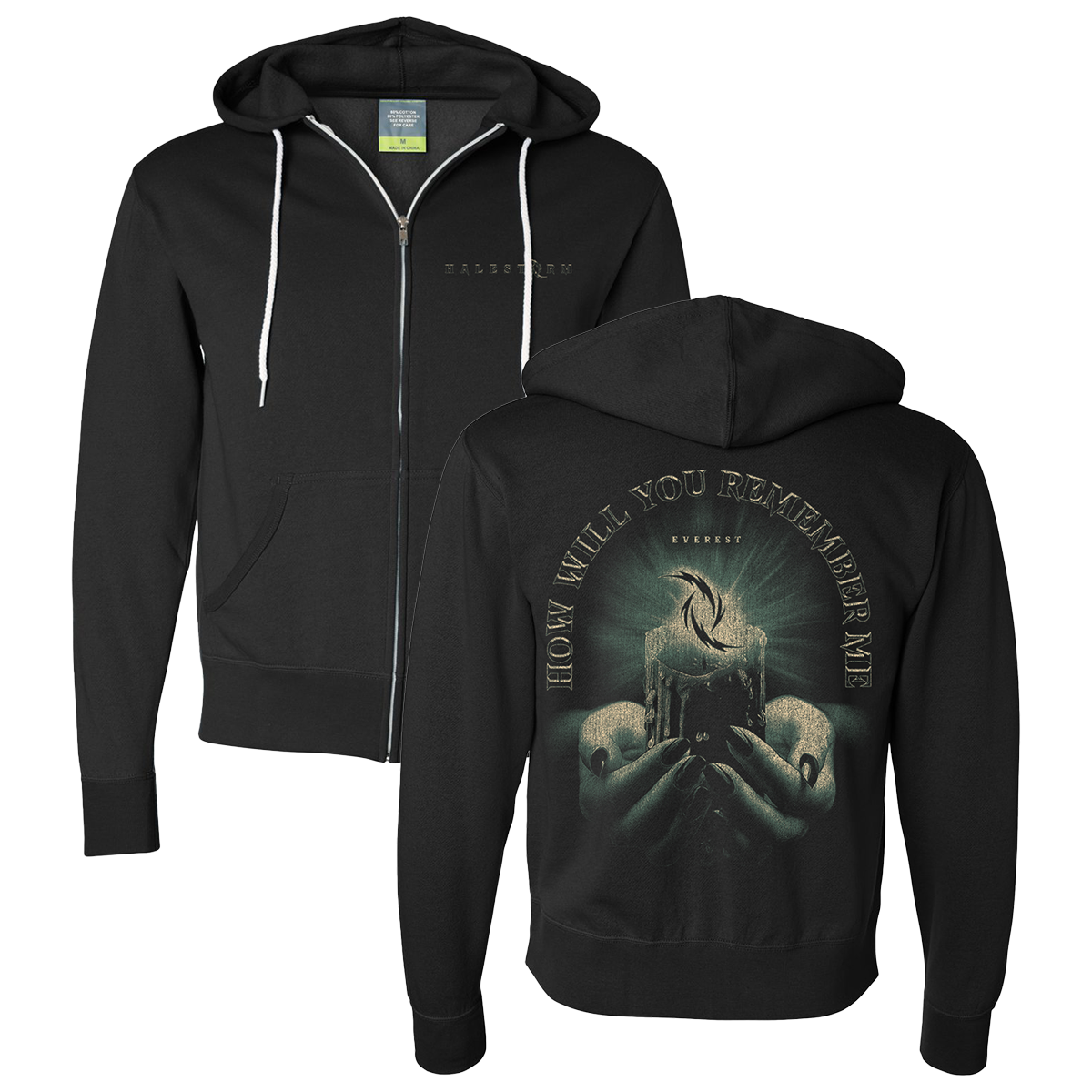 Remember Me Zip Up Hoodie (Black)