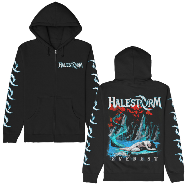 Everest Zip Up Hoodie (Black) – Halestorm Store